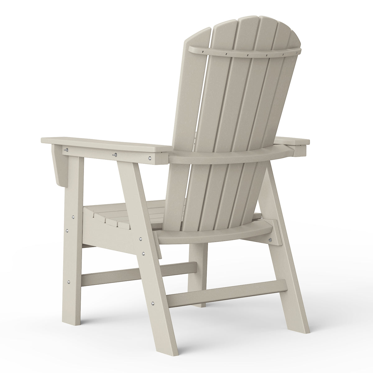 Dylan Outdoor Patio Shell-back Adirondack Dining Chair Weather Resistant