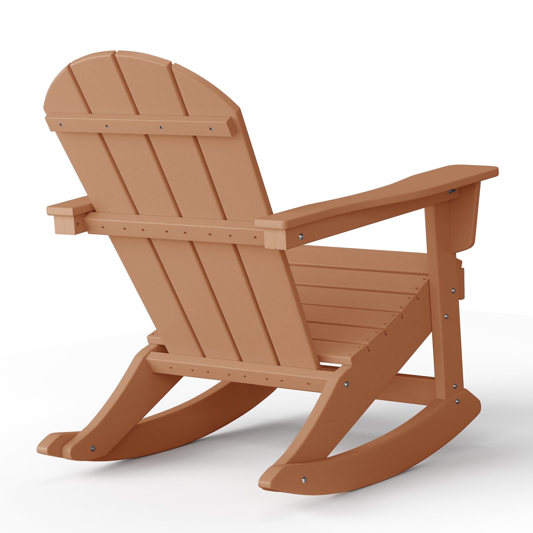 Malibu 3-Piece set Outdoor / Patio Poly Adirondack rocking chairs with a side table ( 2 seater )