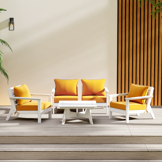 Avalon Outdoor 5-Piece Modular Sectional Patio Furniture Sofa Set