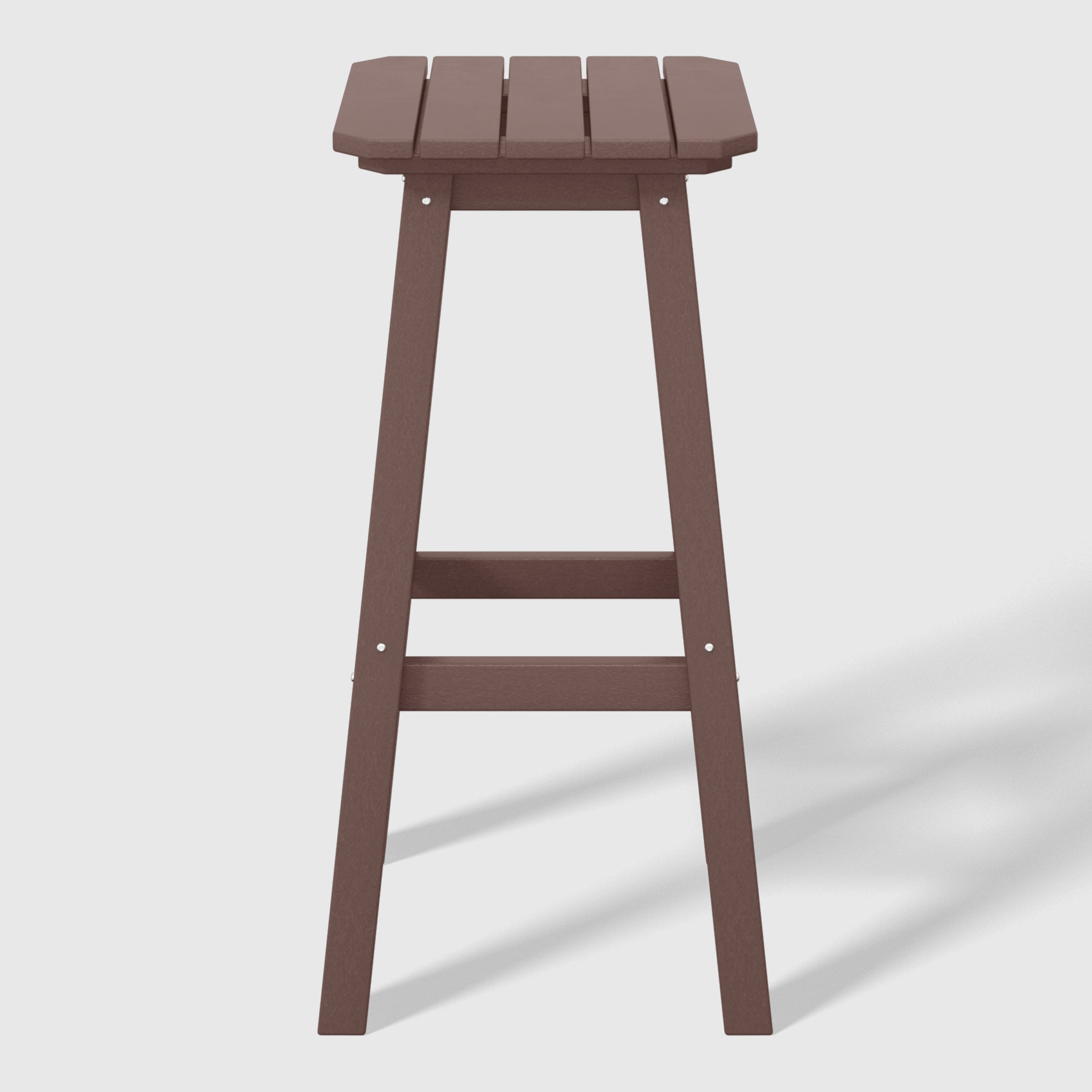 Malibu 29" HDPE Outdoor Patio Square Backless Bar Stool