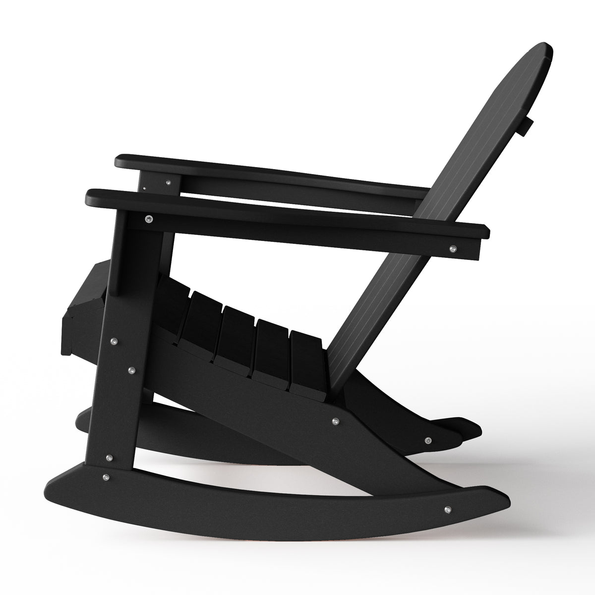 Malibu Adirondack rocking chair in Black, view 7