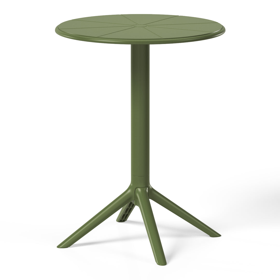 Playa 3-Piece Outdoor Resin Patio Bistro Table Set with Stackable Patio Dining Side Chairs For 2