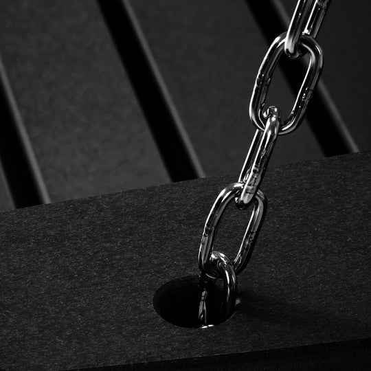 St. Augustine 4ft Outdoor HDPE Poly Farmhouse Hanging Porch Swing With Cup Holders