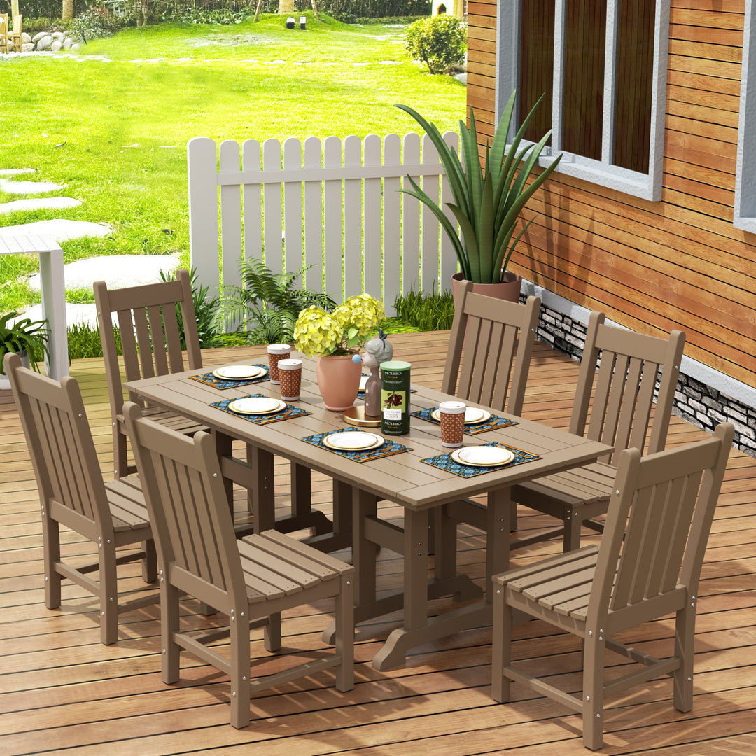 Malibu 7 Piece Outdoor Patio Dining Set Outdoor Table and Chair Set