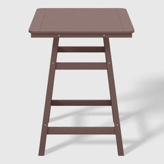 Malibu 30" Square Outdoor Patio Counter High Bistro Bar Table With Umbrella Hole