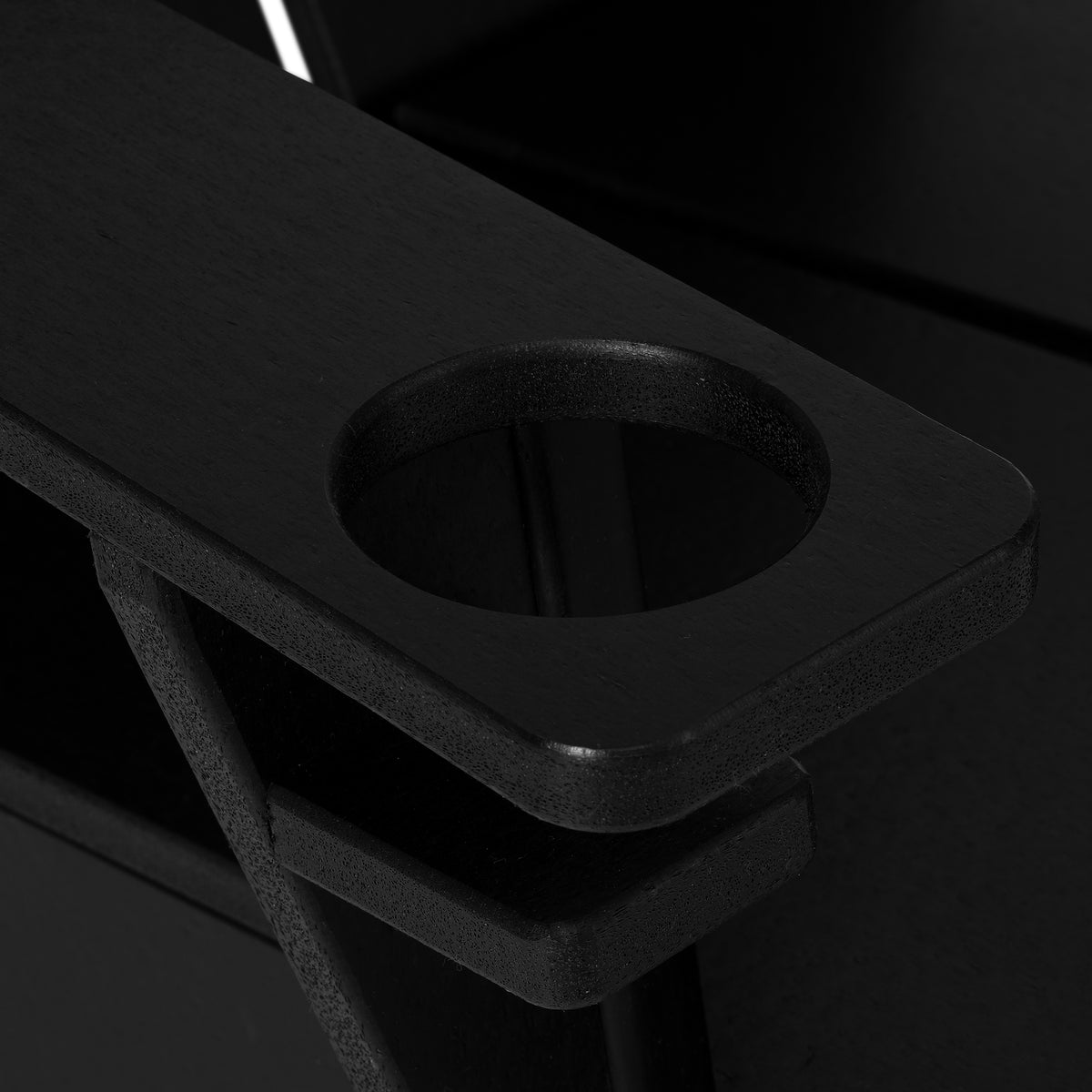 Riviera modern Adirondack chair with cup holder in Black, view 7