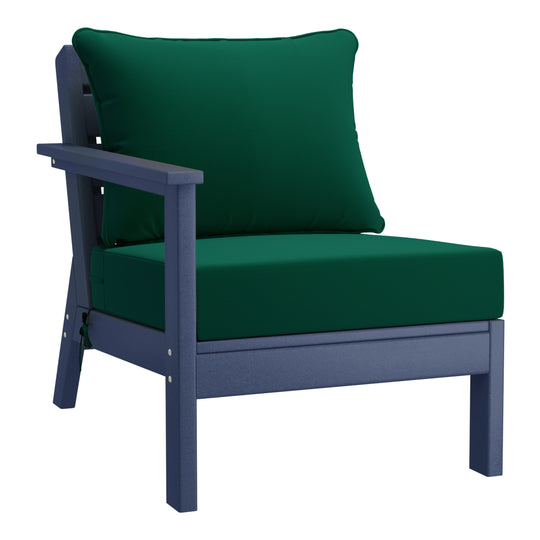 Avalon Outdoor Patio HDPE Sectional Sofa with Patio Cushions