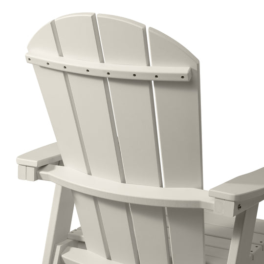 Malibu Outdoor HDPE Swivel Adirondack Bar Height Chair With Cup Holder