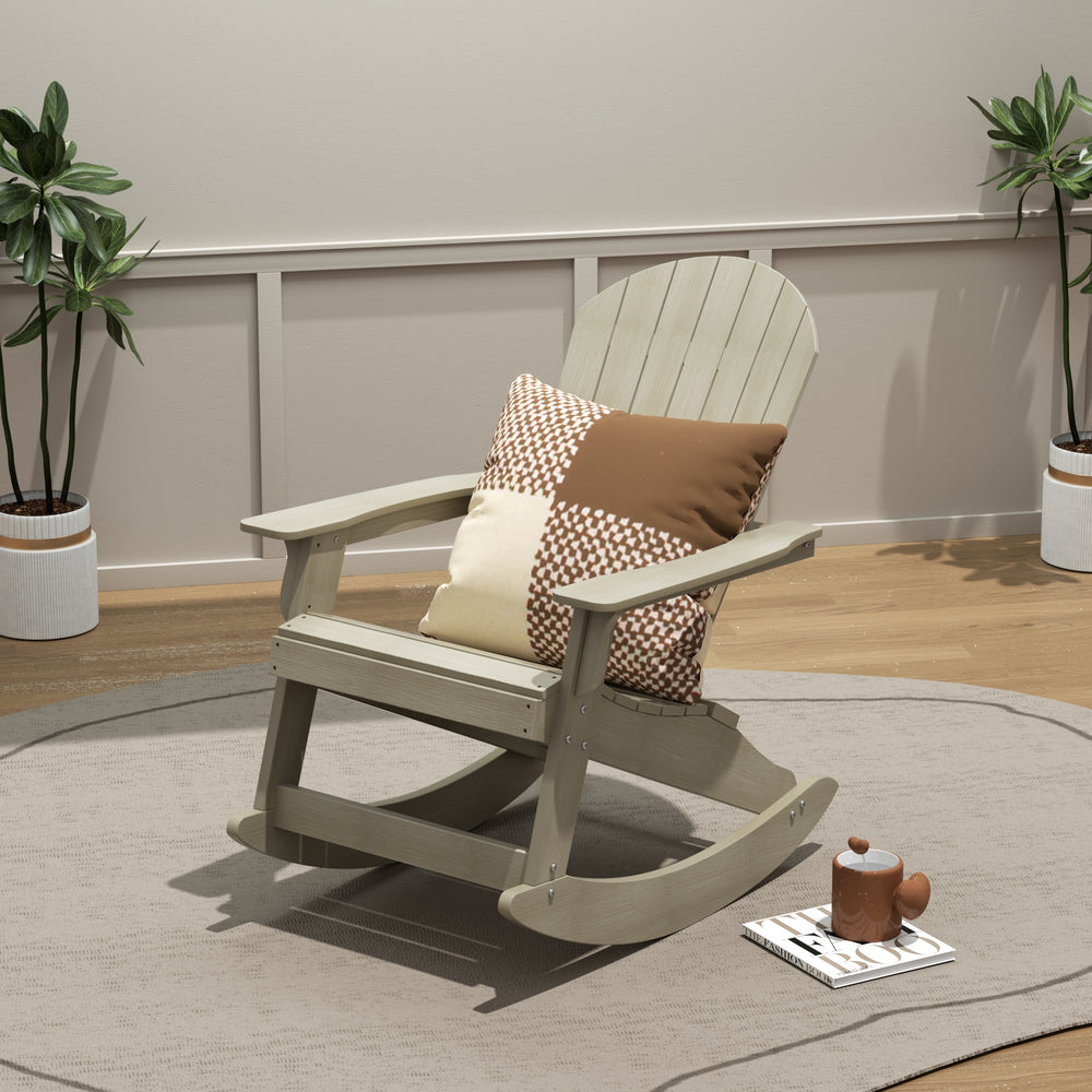Tuscany Outdoor Patio All-weather Adirondack Rocking Chair