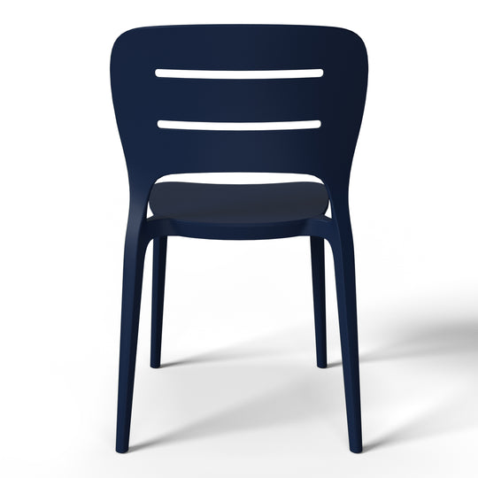 Playa Outdoor Modern Stackable Plastic Patio Dining Side Chairs (Set of 2)