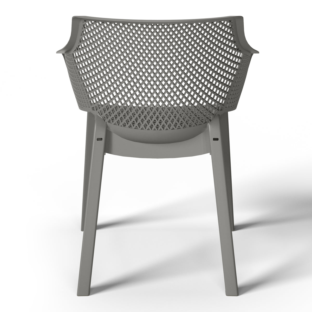 Playa Outdoor Modern Stackable Plastic Resin Patio Dining Armchair (Set of 4)