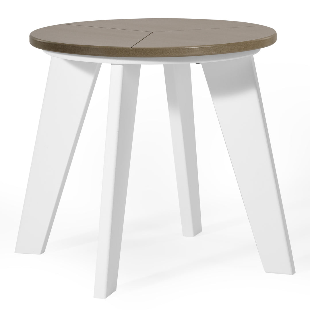 Pacifica HDPE Plastic Outdoor Round Adirondack Patio Side Table