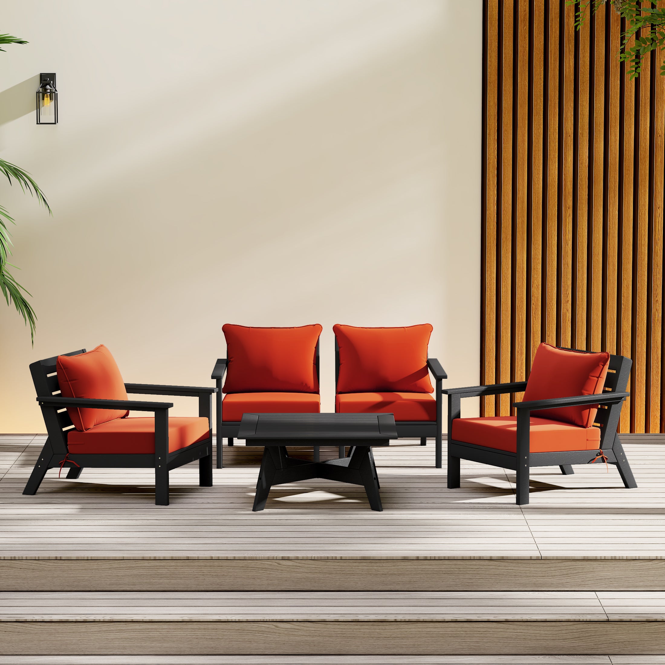 Avalon Outdoor 5-Piece Modular Sectional Patio Furniture Sofa Set