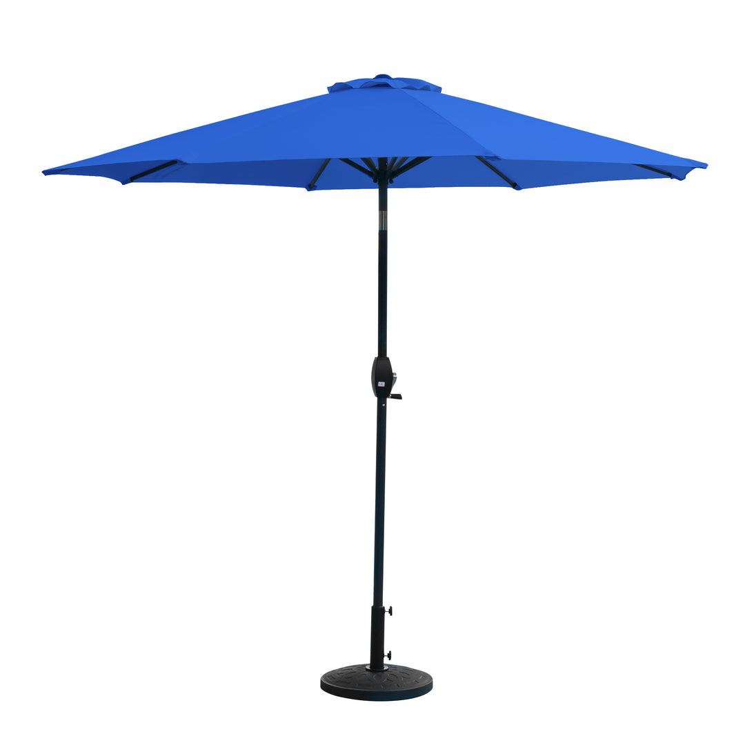 Paolo 9 ft. Market Crank and Tilt Patio Umbrella with Weight Base Kit