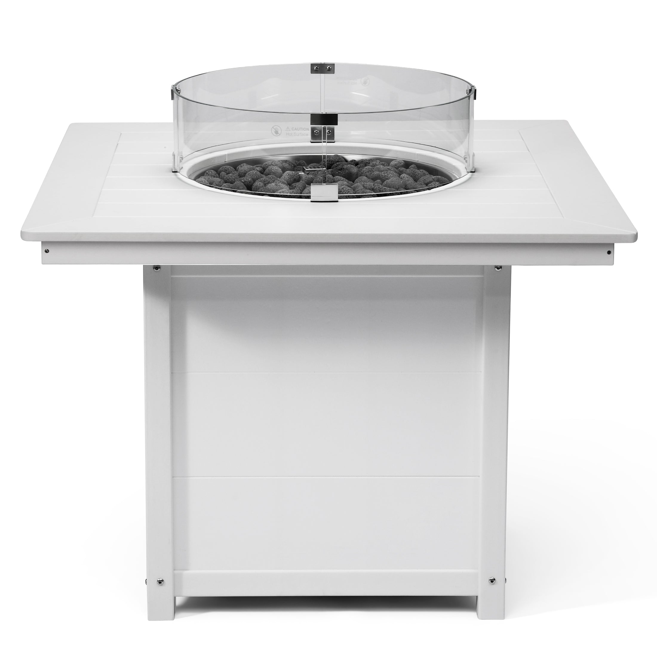Helios Modern Outdoor Patio Propane 42" Square Fire Pit Table