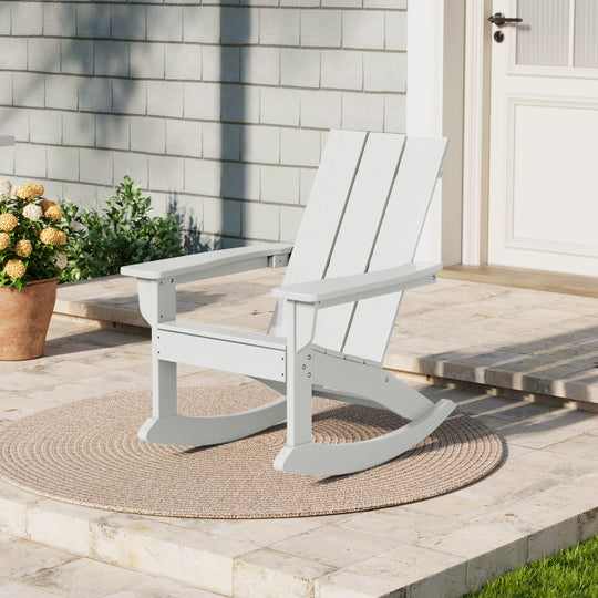 Ashore Outdoor Patio Modern Adirondack Rocking Chair