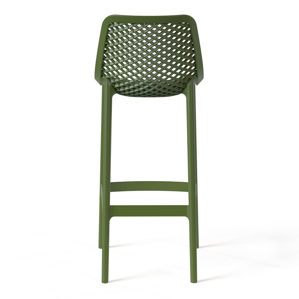Playa 41.75" Outdoor Modern Polypropylene Plastic Patio Bar Height Stools (Set of 2)