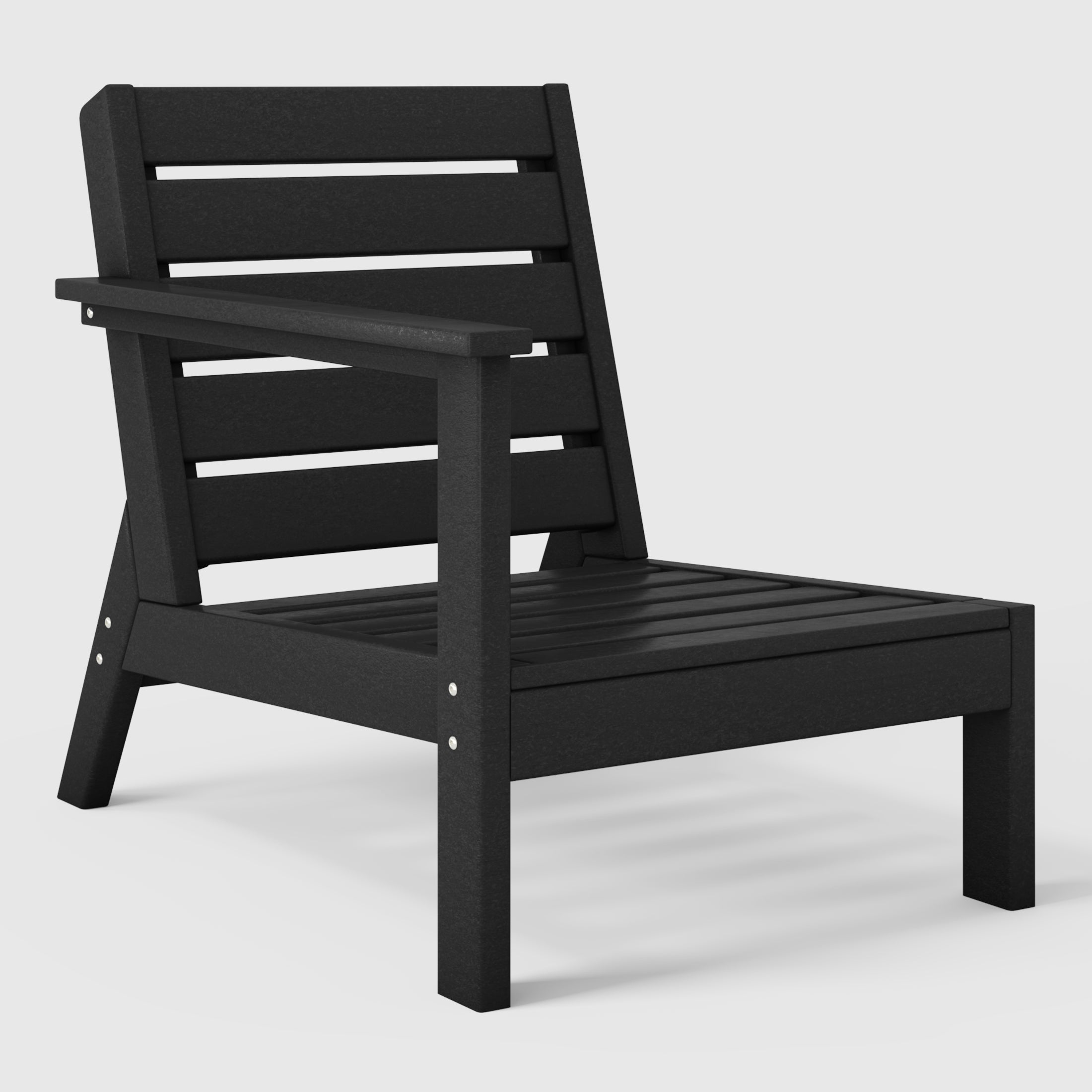 Avalon Outdoor Patio HDPE Left Arm Sectional Corner Club Chair with Patio Cushions