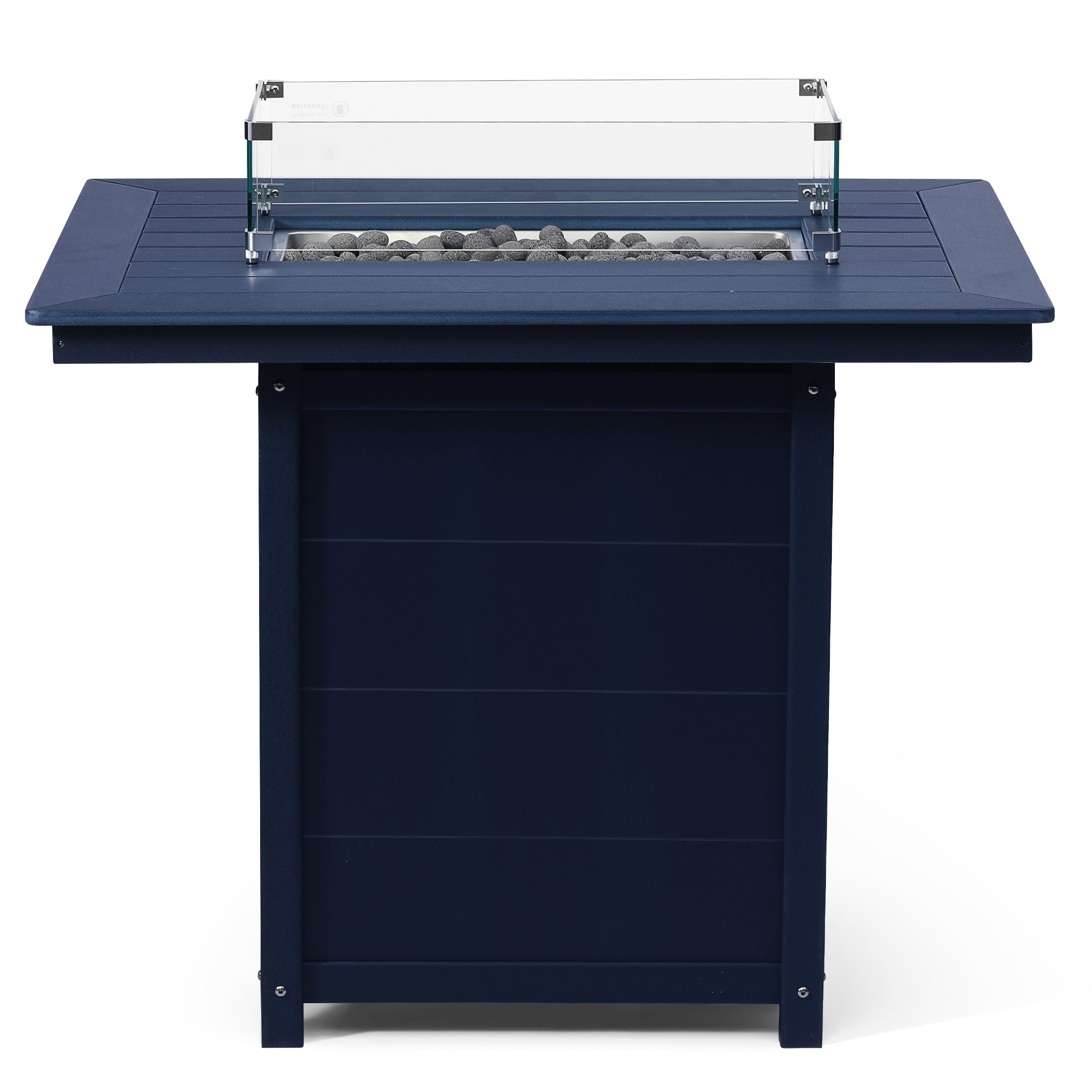 Helios 46" Modern Outdoor Patio Gas Propane Rectangle Fire Pit Table