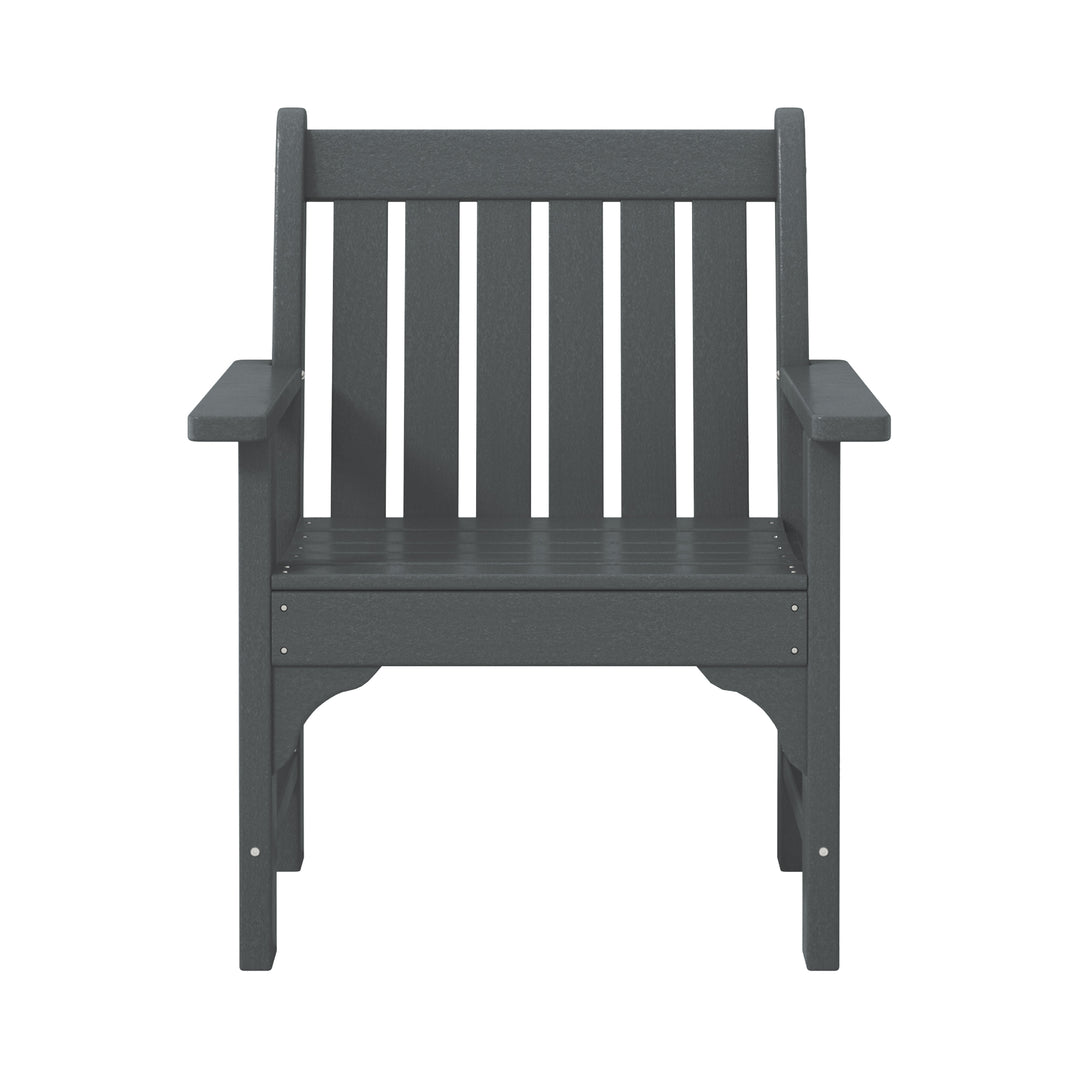 Malibu Outdoor Patio HDPE Adirondack Dining Arm Chairs (Set of 4)