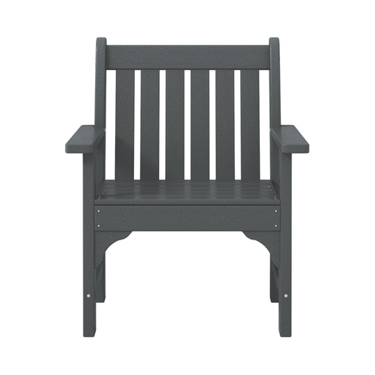 Malibu Outdoor Patio HDPE Adirondack Dining Arm Chairs (Set of 4)