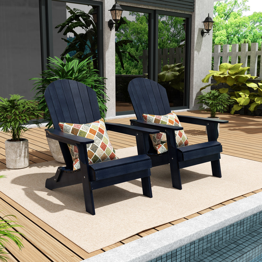 Tuscany Outdoor Folding Adirondack Seashell Chair (Set of 2)