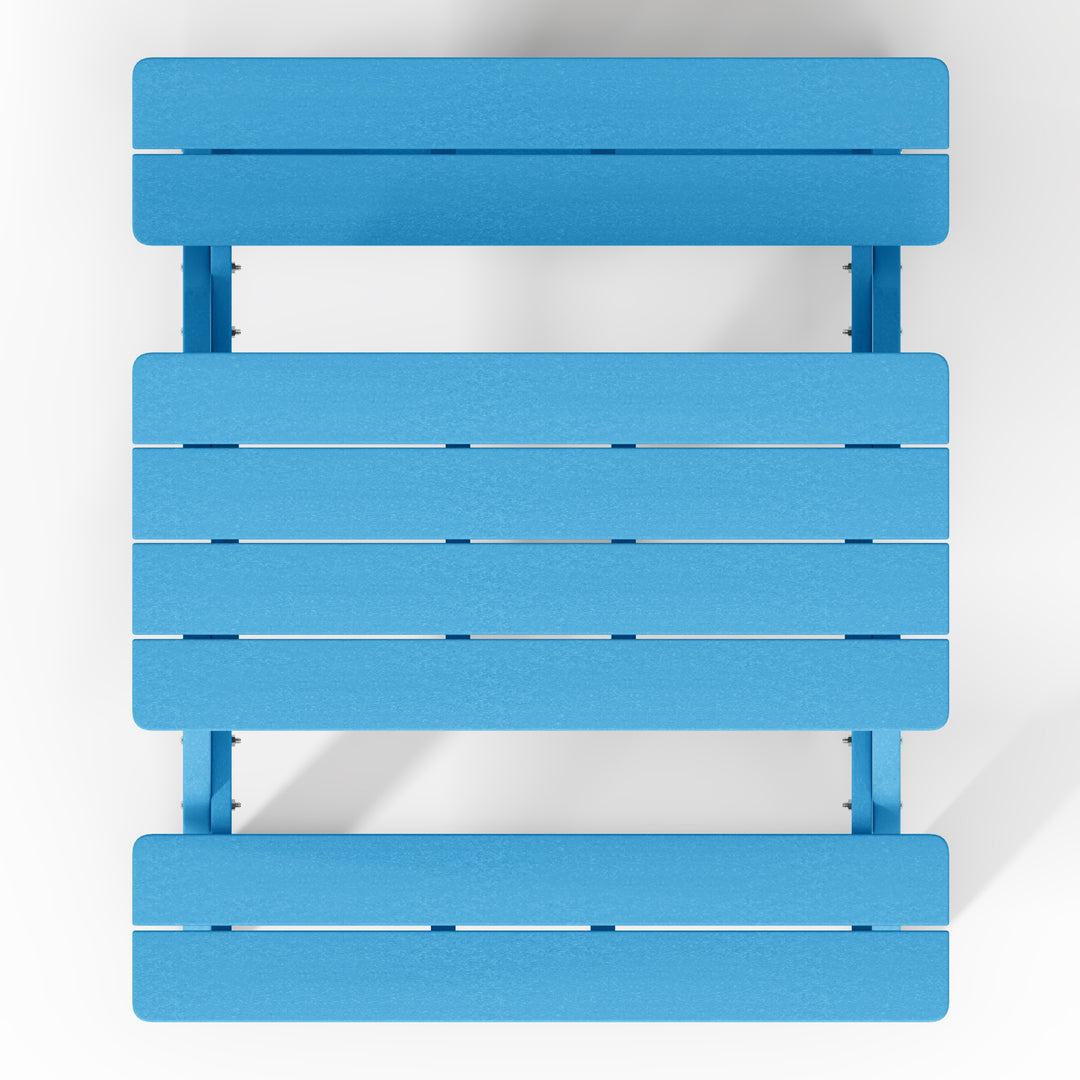 Malibu Outdoor Patio Kids HDPE Plastic Picnic Bench Table
