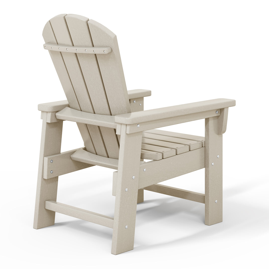 Malibu Kids Outdoor HDPE Adirondack Plastic Patio Chair