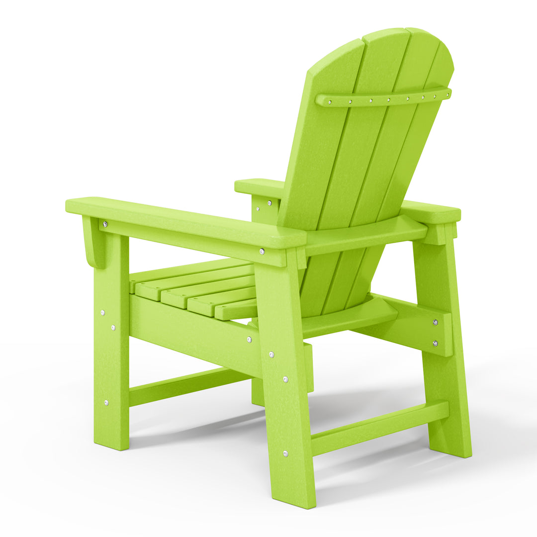 Malibu Kids Outdoor HDPE Adirondack Plastic Patio Chair