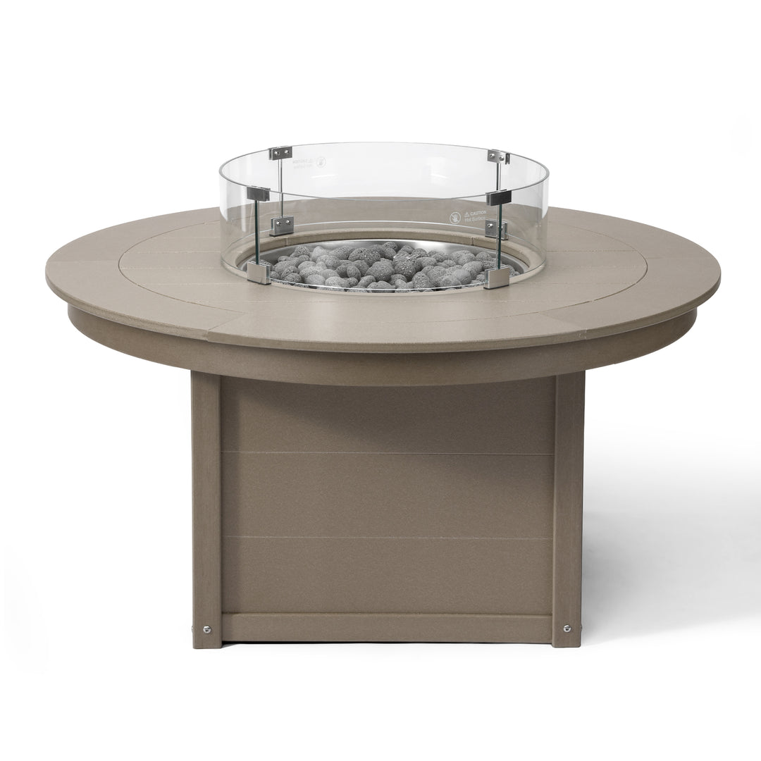 Helios 47" Modern Outdoor 55,000 BTU Patio Propane Round Fire Pit Table