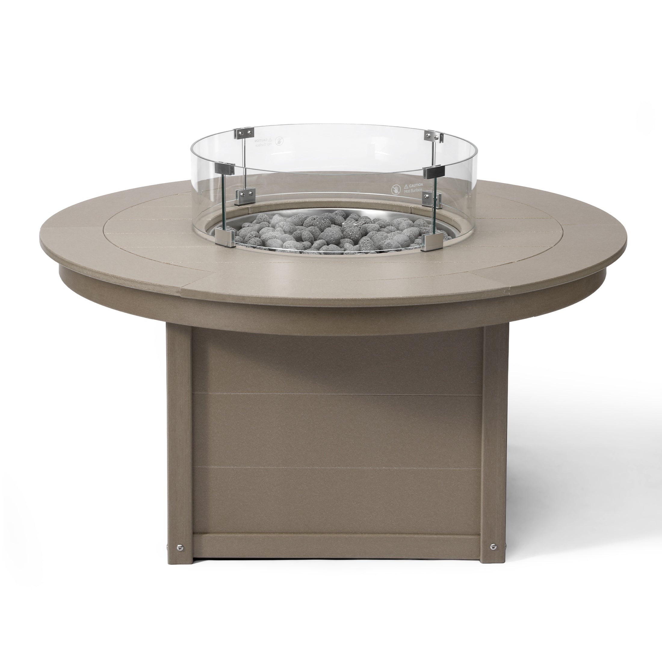 Helios 47" Modern Outdoor 55,000 BTU Patio Propane Round Fire Pit Table