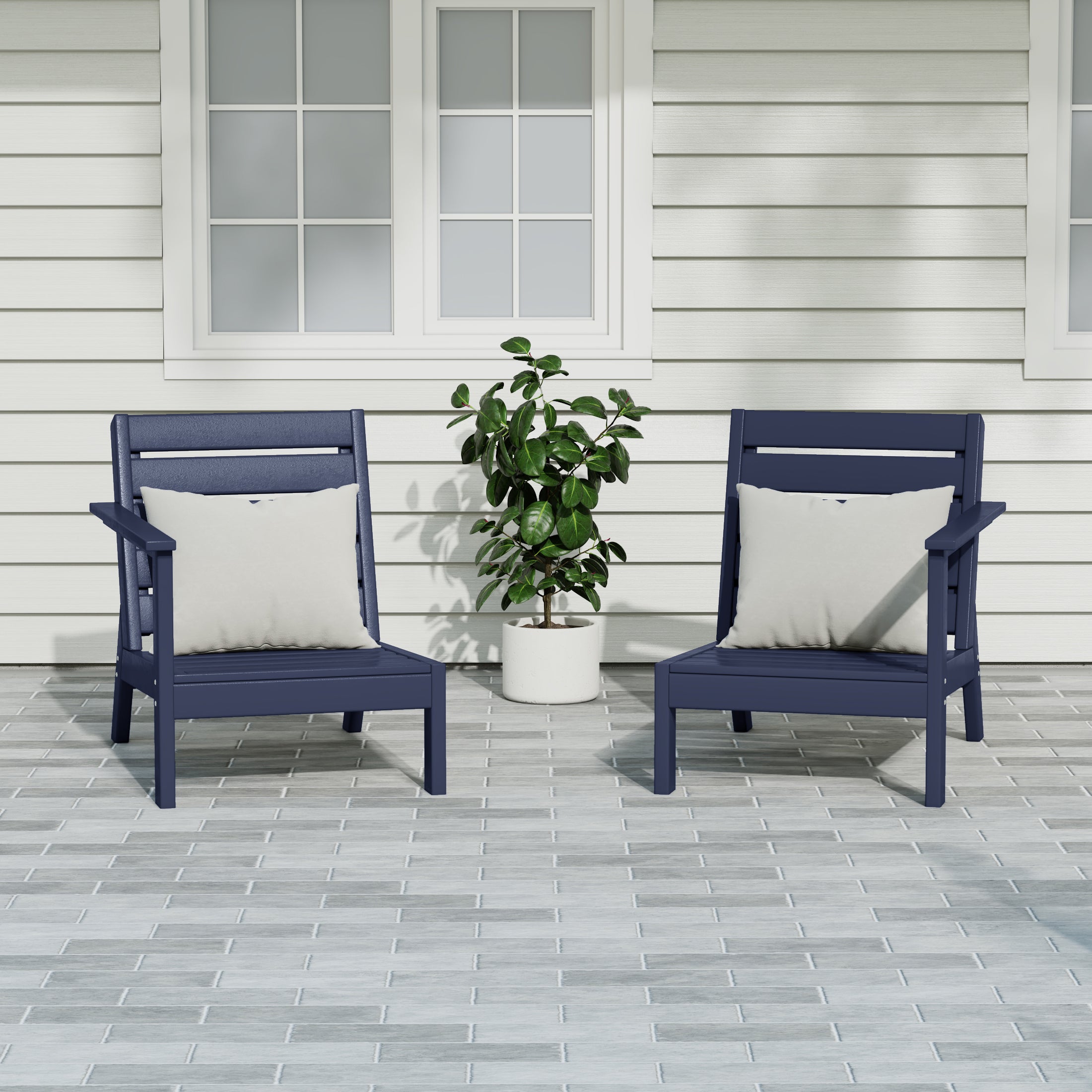 Avalon Outdoor Patio HDPE Deep Seating Sectional Loveseat