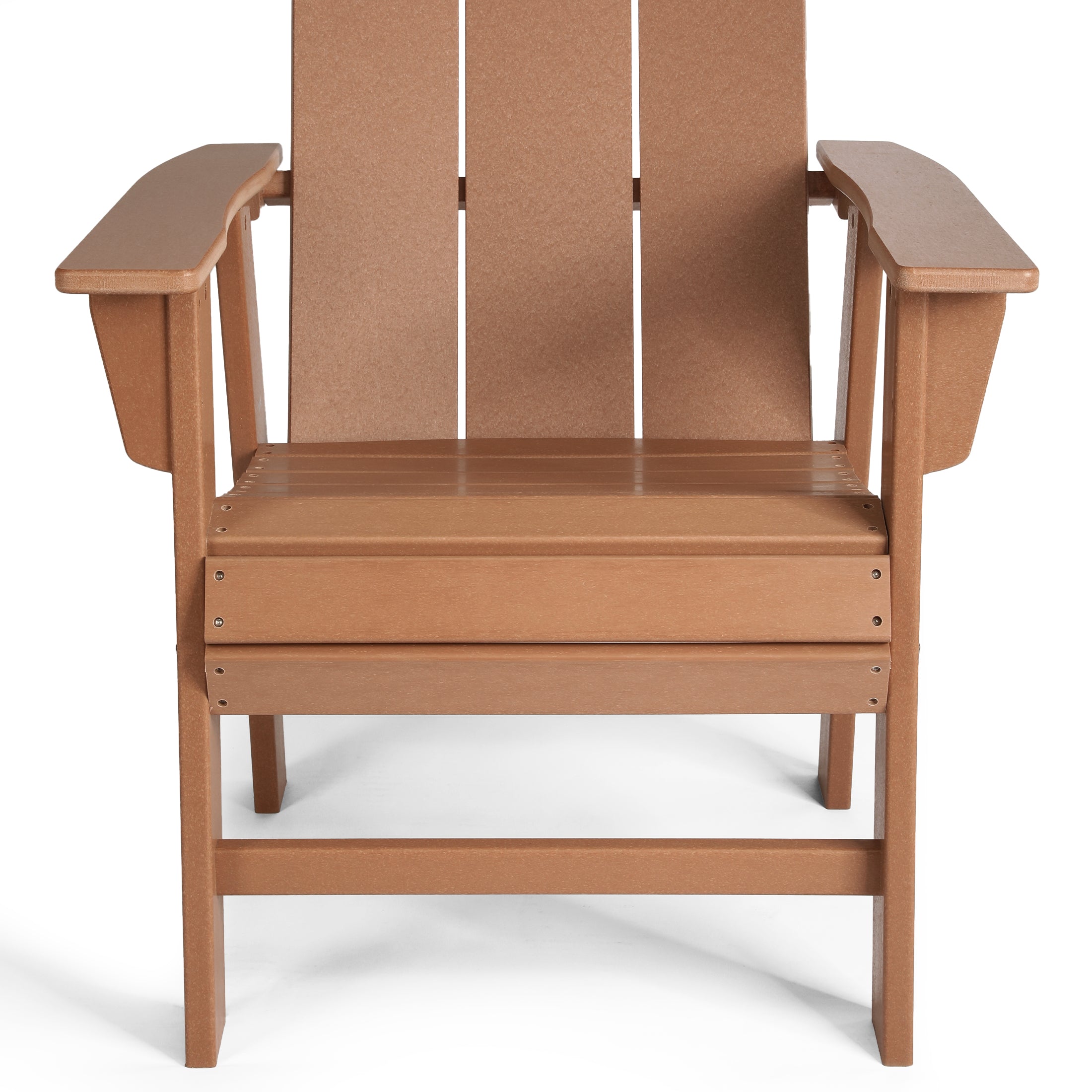 Ashore Outdoor Patio HDPE Plastic Modern Adirondack Dining Chairs (Set of 2)