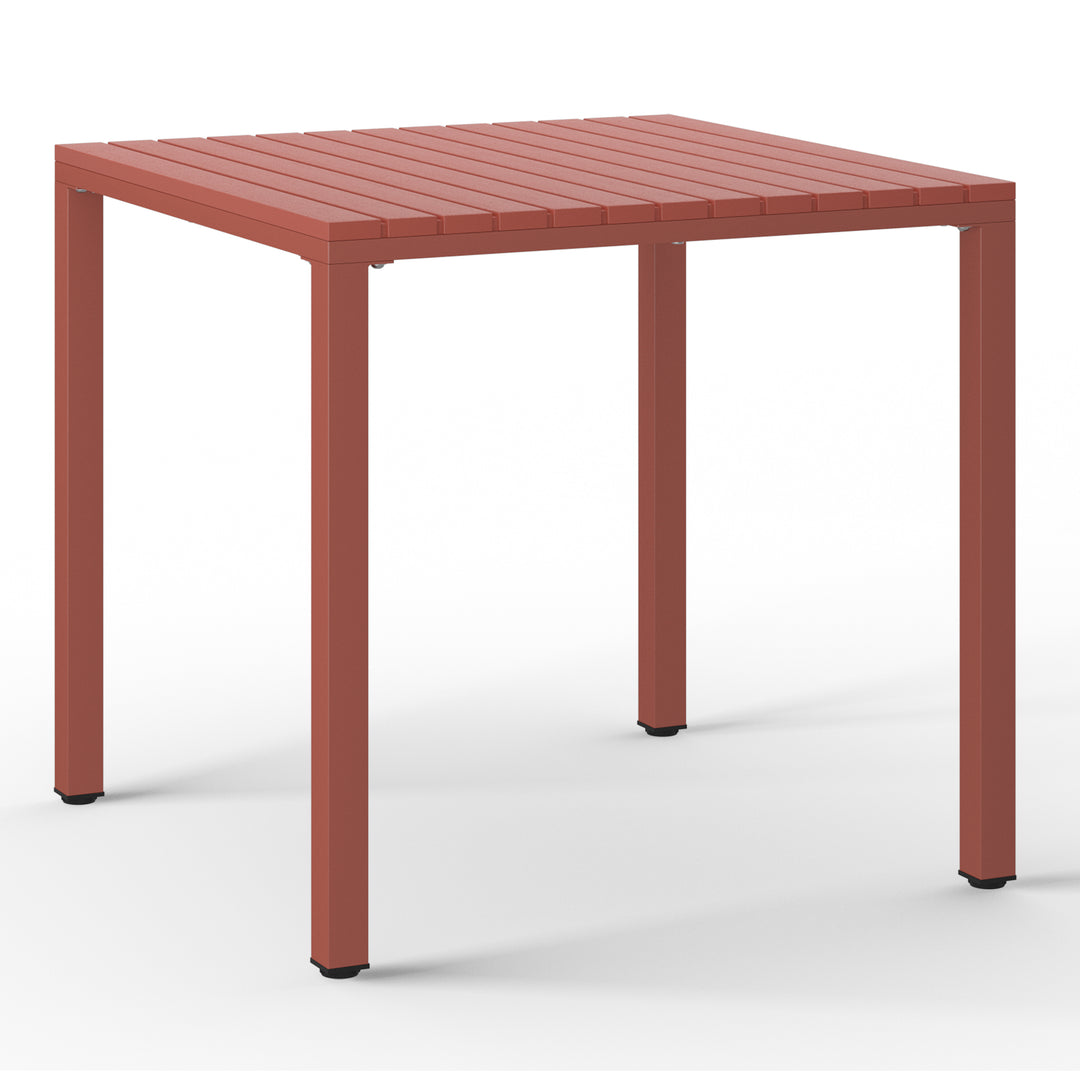 Playa 31.5" Iron Metal Frame Outdoor Square Patio Dining Table