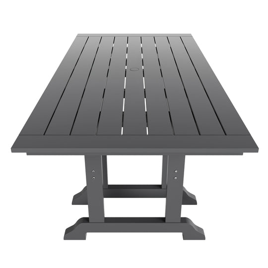 Malibu 6-Piece HDPE Outdoor Rectangle Dining Patio Table and Chairs Set