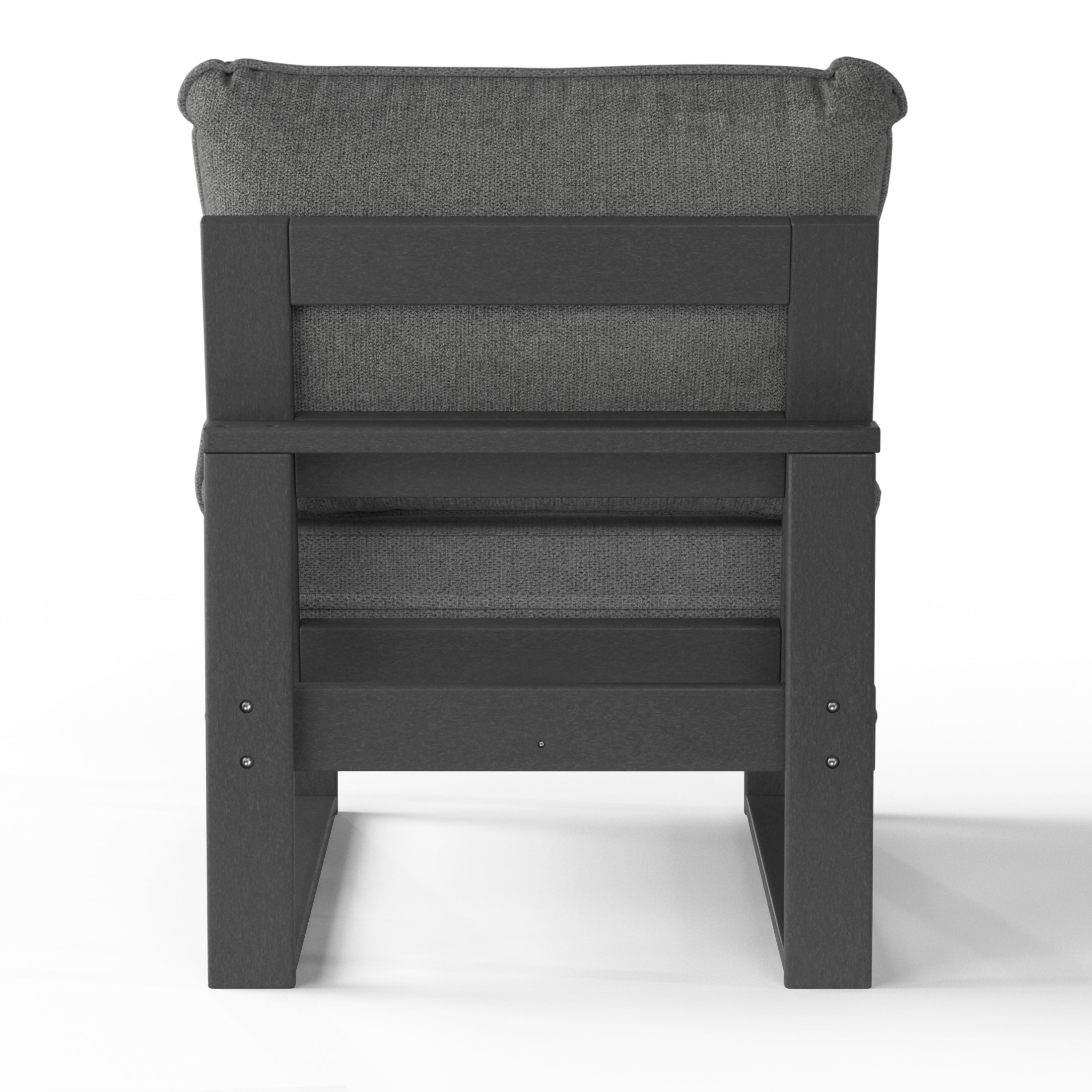 Montara Outdoor HDPE Sectional Armless Chair with Water-Proof Patio Cushions