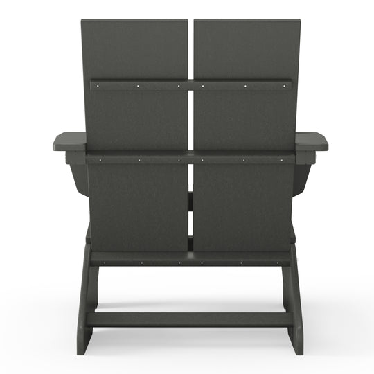 Riviera Outdoor HDPE Modern Adirondack Chair with Cup Holder