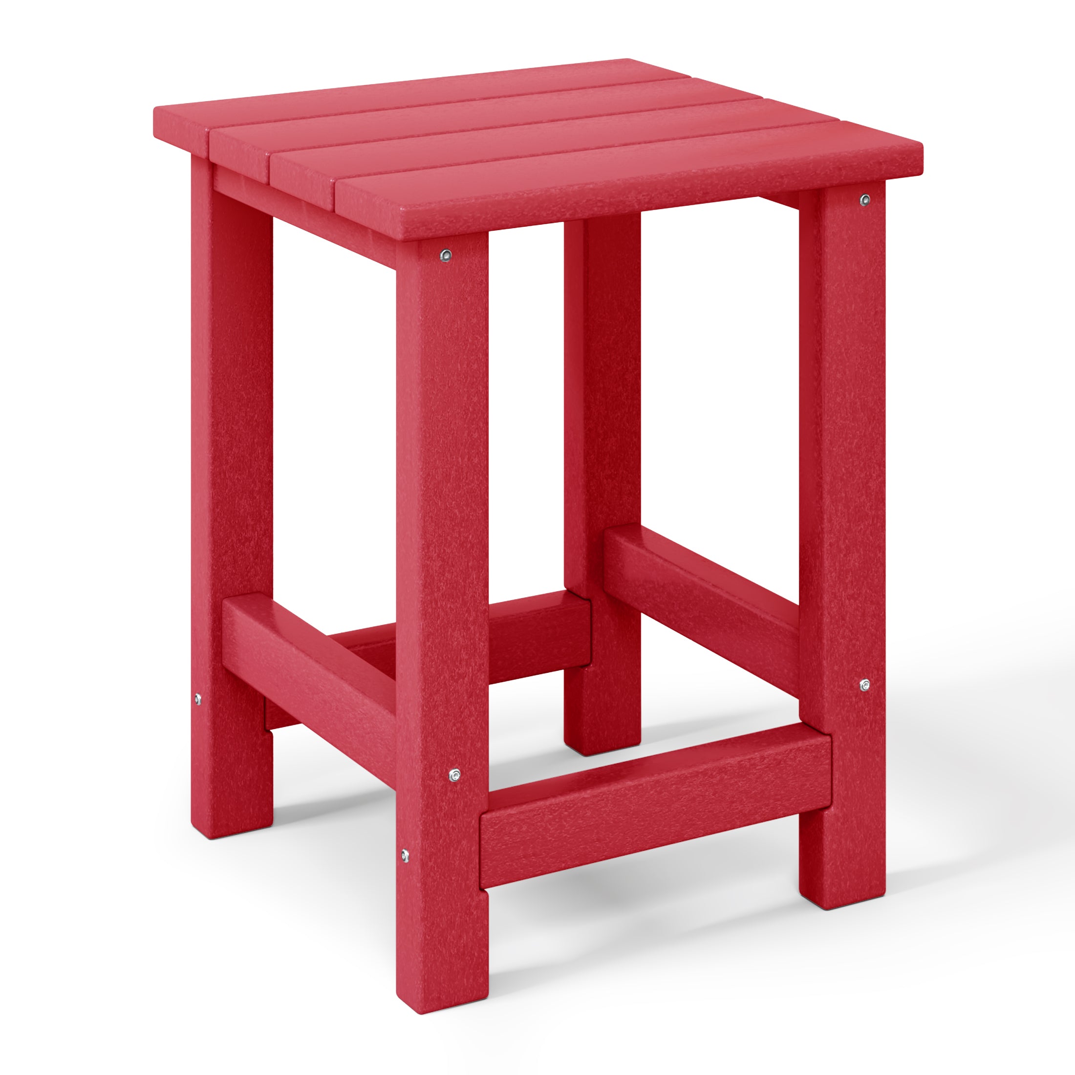 Ashore 3-Piece Kids HDPE Modern Adirondack Chairs Set with Square Side Table and Cup Holders