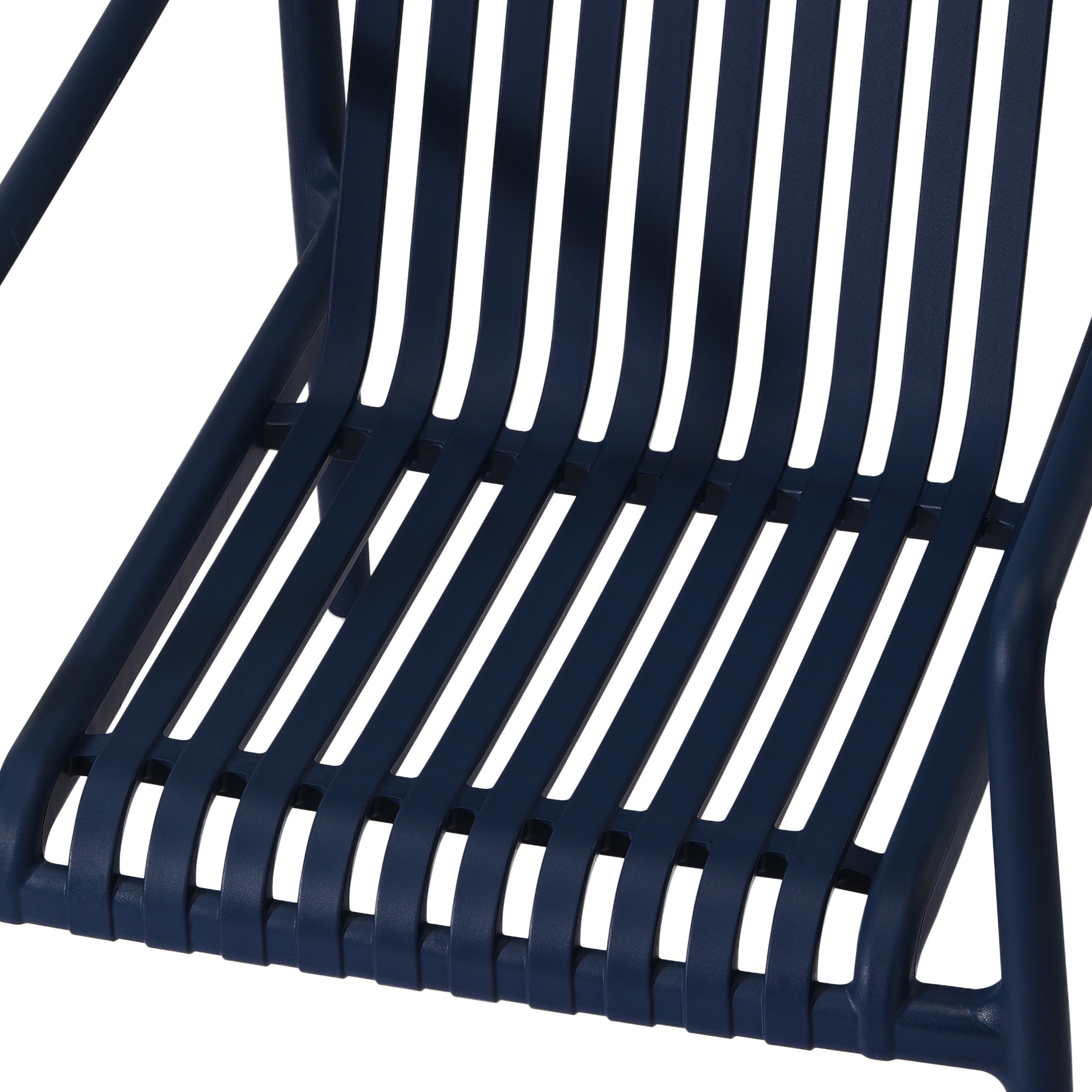 Playa Outdoor Modern Stackable Plastic Patio Club Armchairs (Set of 2)