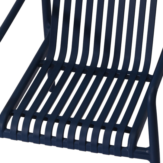Playa Outdoor Modern Stackable Plastic Patio Club Armchairs (Set of 2)