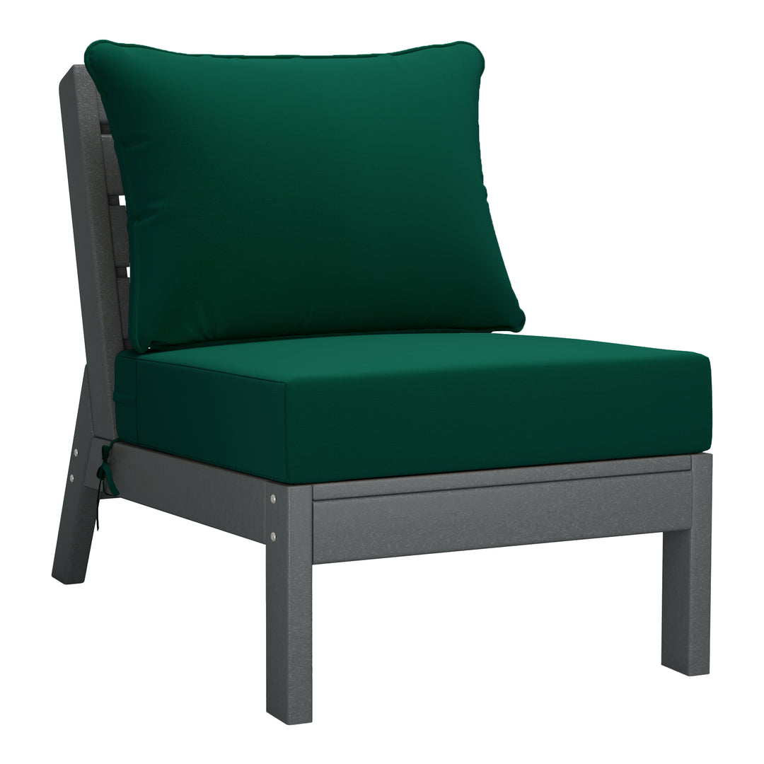 Avalon Outdoor Patio HDPE Sectional Sofa with Patio Cushions