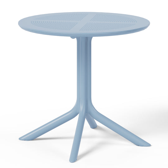 Playa 31.5" Round Plastic Outdoor Patio Dining Table for 4