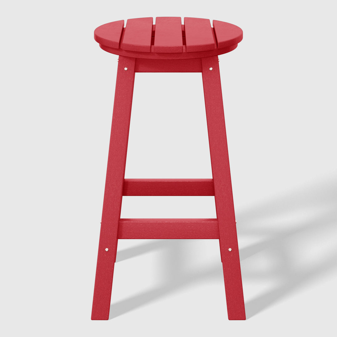 Malibu 24" HDPE Outdoor Patio Round Counter Height Bar Stool