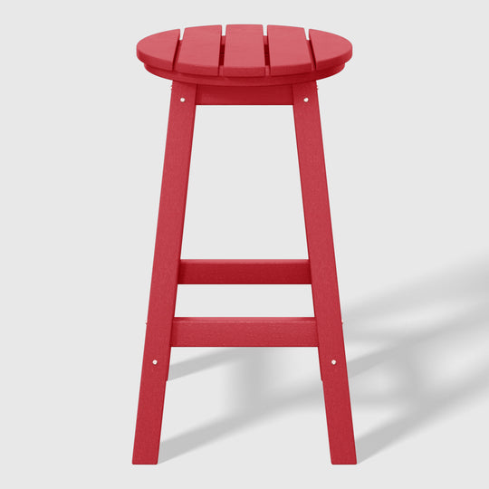 Malibu 24" HDPE Outdoor Patio Round Counter Height Bar Stool