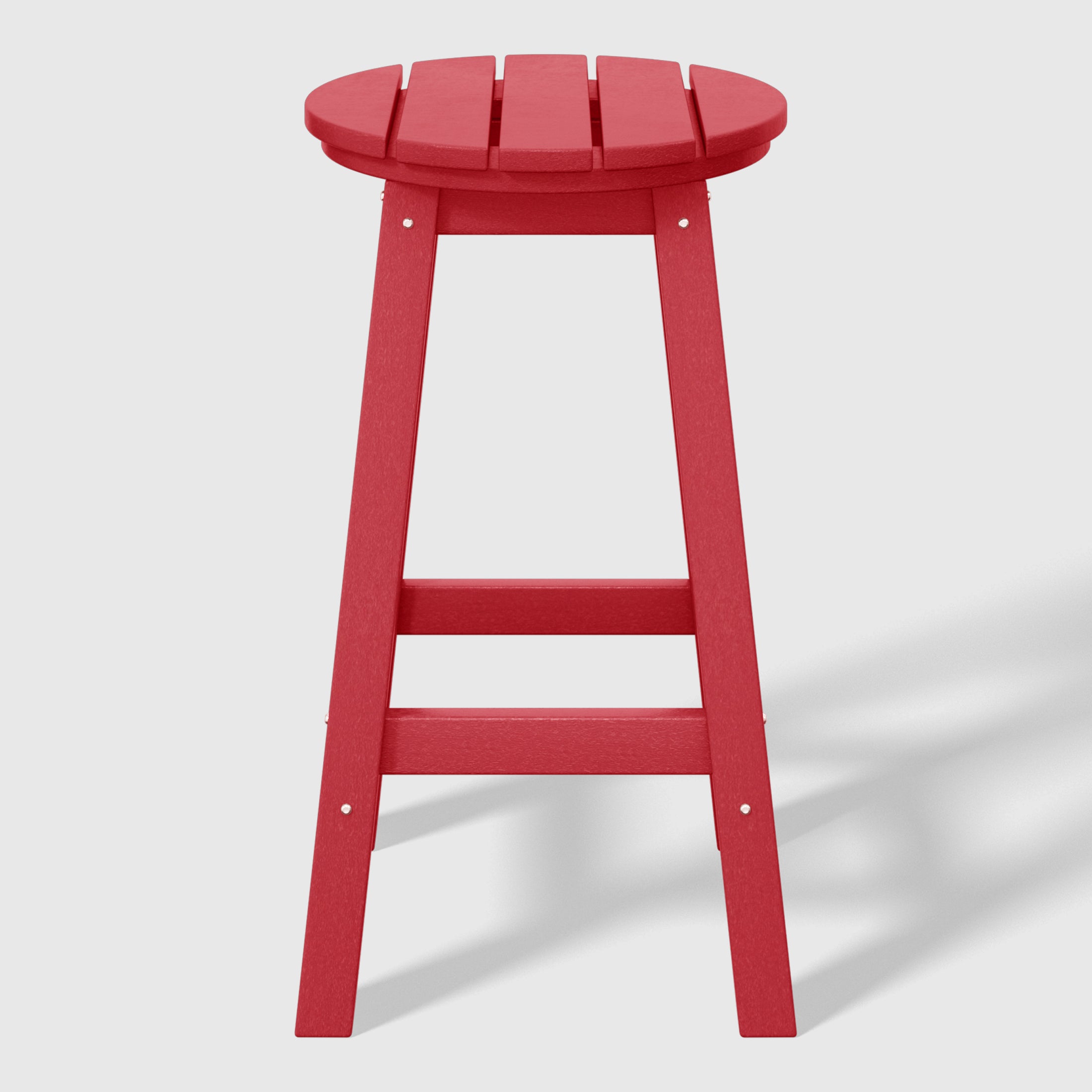 Malibu 24" HDPE Outdoor Patio Round Counter Height Bar Stool Set of 3