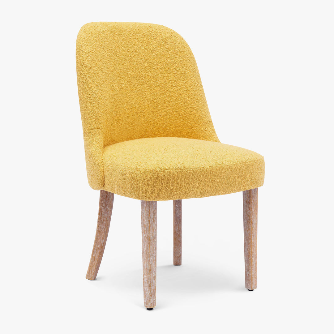 Genevieve Mid-Century Modern Upholstered Boucle Dining Chair