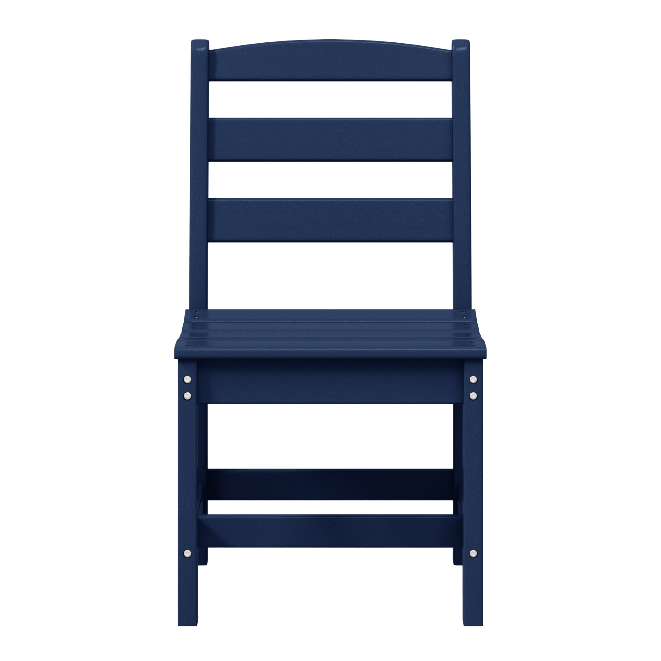 Ashore Outdoor HDPE Patio Classic Armless Dining Side Chair