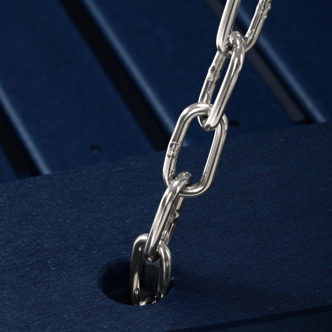 St. Augustine 4ft Outdoor HDPE Poly Farmhouse Hanging Porch Swing With Cup Holders