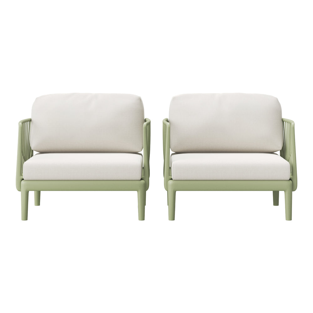 Playa Modern Outdoor Polypropylene Resin Deep Seating Patio Club Chair