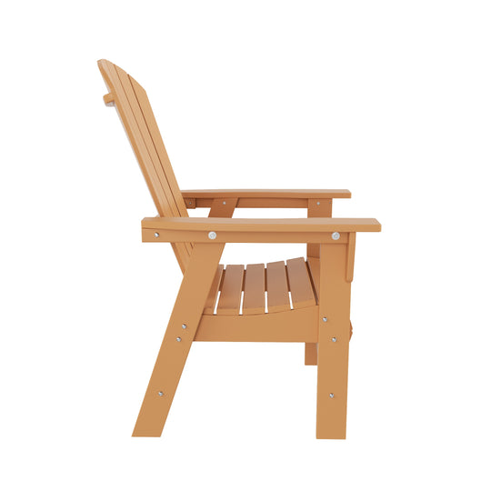 Dylan Outdoor Patio Shell-back Adirondack Dining Chair